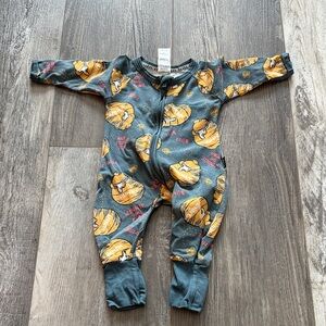 Bonds Blue and Yellow Tiger Print Kids Footie